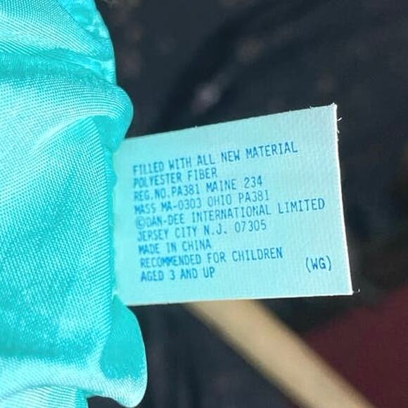 DanDee Puffalump Style Parachute Plush Rabbit Bunny Easter Peach Blue Orange - Picture 8 of 9